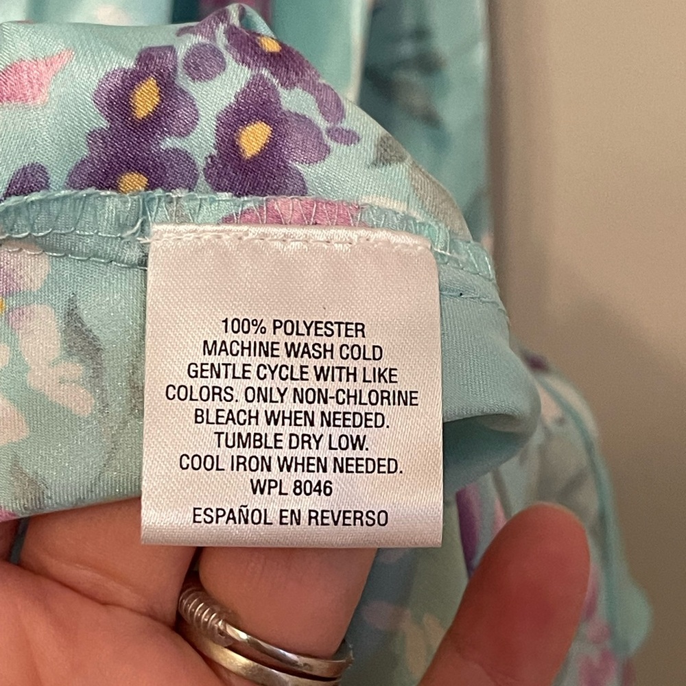 Morgan Taylor Vintage Floral Satin Slip Dress - Picture 8 of 8